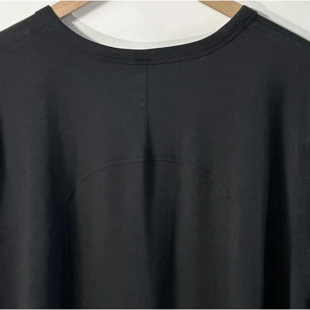 lululemon Classic-Fit Cotton-Blend Long-Sleeve Shirt Black  Sz 18